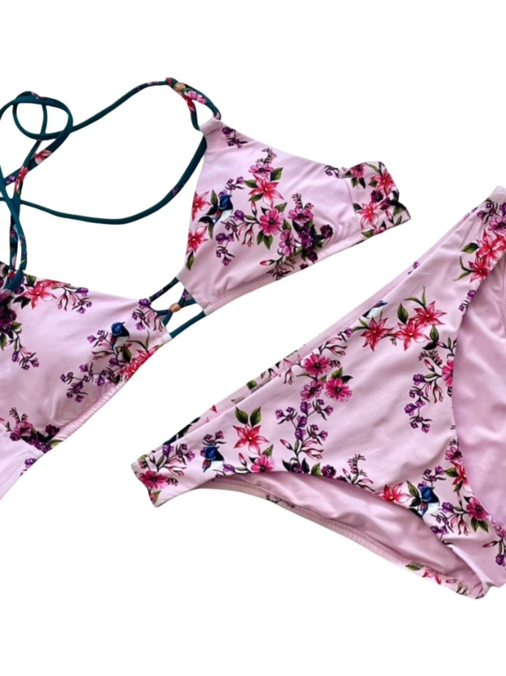 Nanette Lepore Pink Floral String Bikini